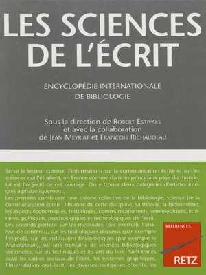 cover image of Les Sciences de l'écrit
